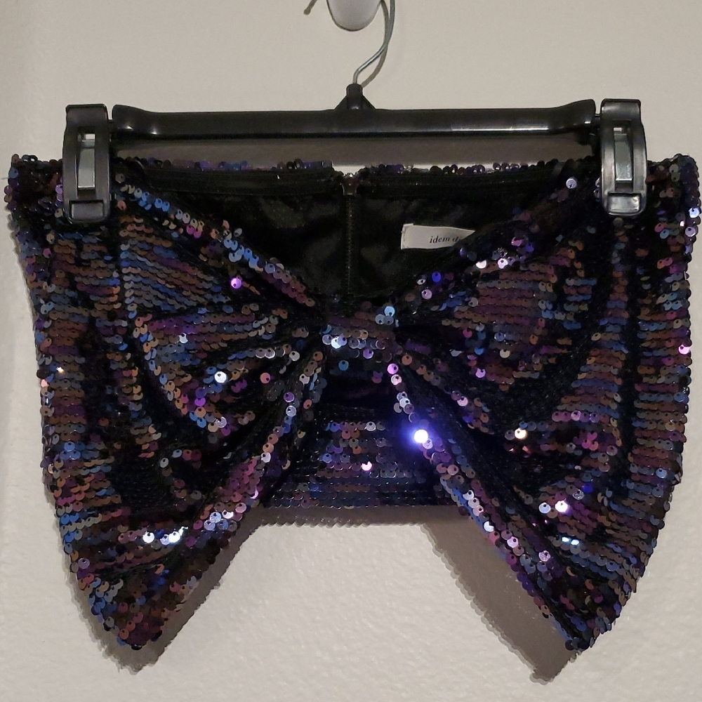 246◼️IDEM DITTO SEQUIN BOW TOP